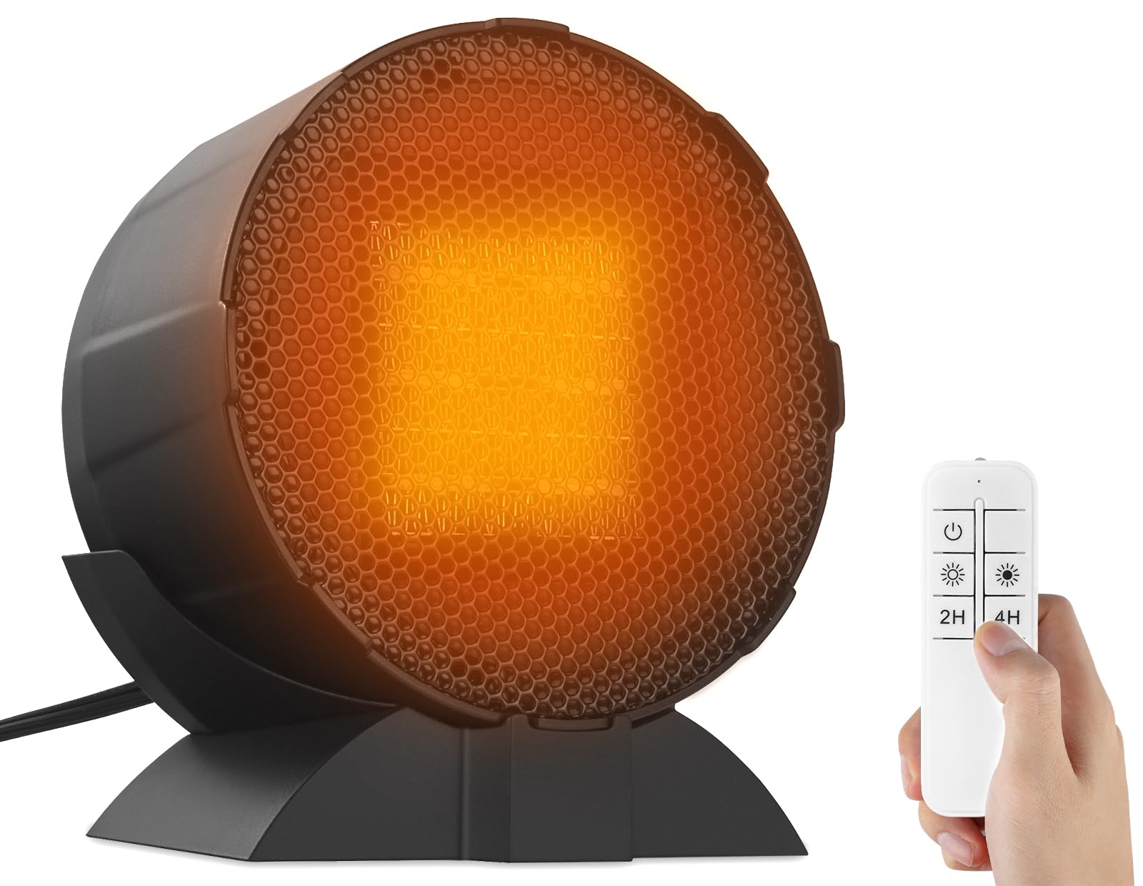 DGE Space Heater 1500W Portable Electric Heater with Stand and Hanging with Remote Control Indoor Use 3 modes