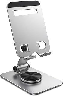 BuddhiGear 360° Rotating Aluminum Phone Stand Desk, Foldable Anti-Slip Holder, Portable Travel Stand Phone Tablet, Compati Price In India
