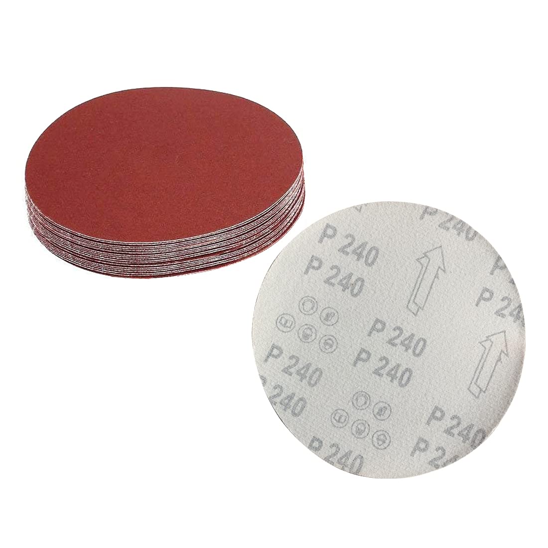 Adiyer [20 Pack] 7-inch 240 Grit Hook and Loop Sanding Discs Sandpaper, Aluminum Oxide Abrasive