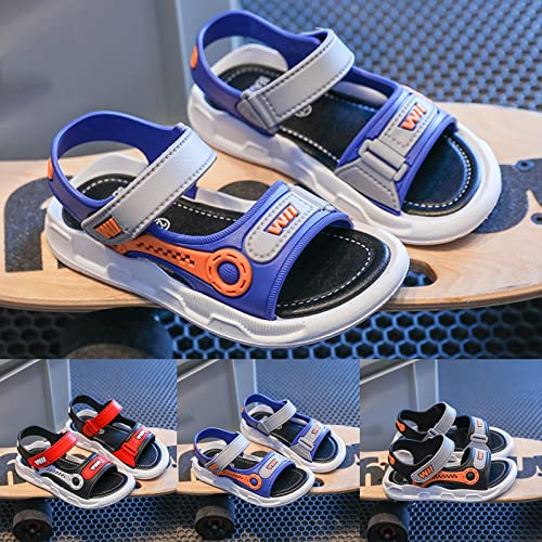 Baby Infant Boy Girl Sandals Summer Outdoor Sport Shoes Athletic Non-Slip Soft Sole Sneakers Beach (Blue, 8.5 Toddler)2