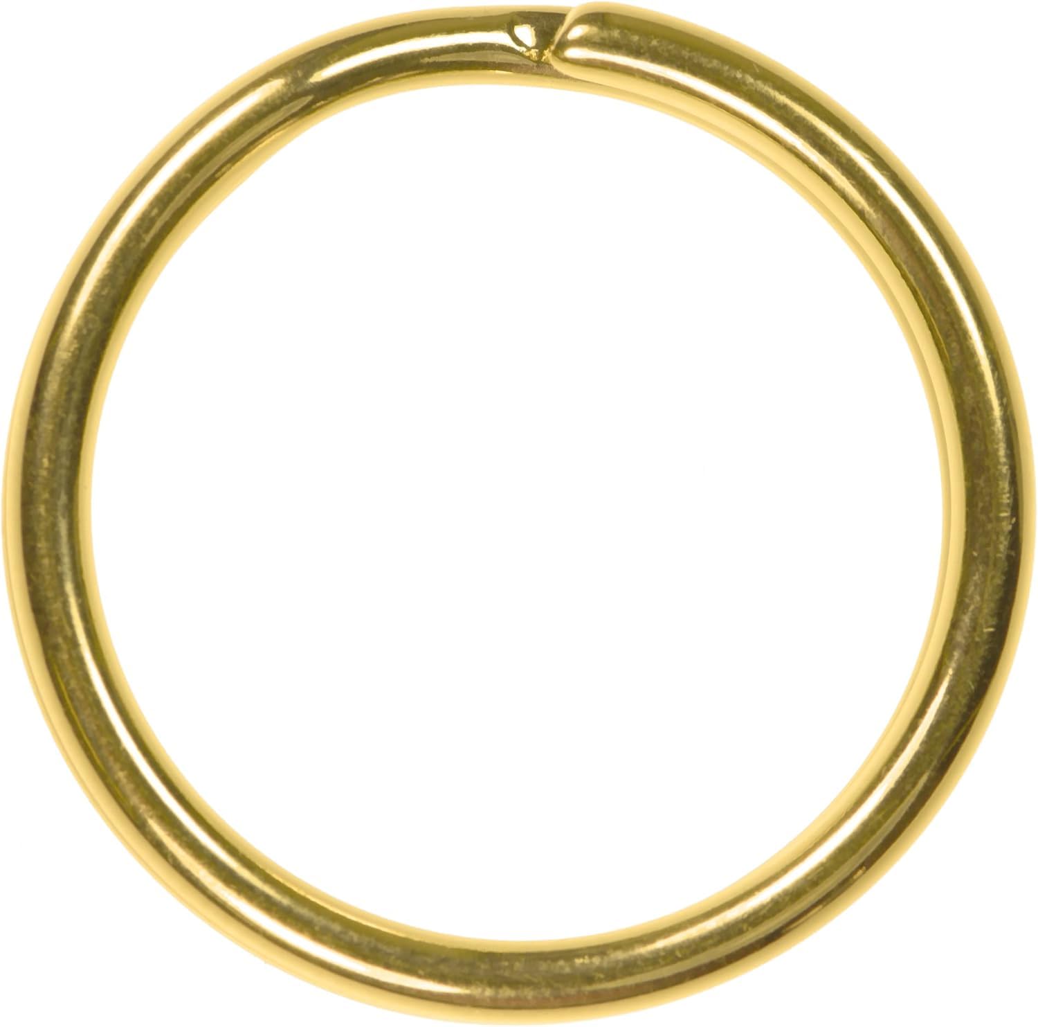Large Split Ring 1.5 inch14K 1-Micron Gold-Plated (GP) Sterling Silver Jewelry Connector ID: 25mm OD: 30mm Outer Diameter Classic Style SKU tw618-982v
