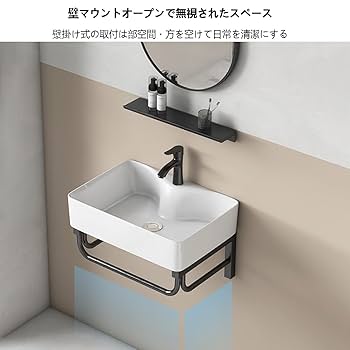 洗面台 ボウル シンプルカラー 洗面ボウル (壁掛けタイプ) 洗面器ボール essence Lレクタングル E274240 洗面ボウル 大型 洗面ボール
