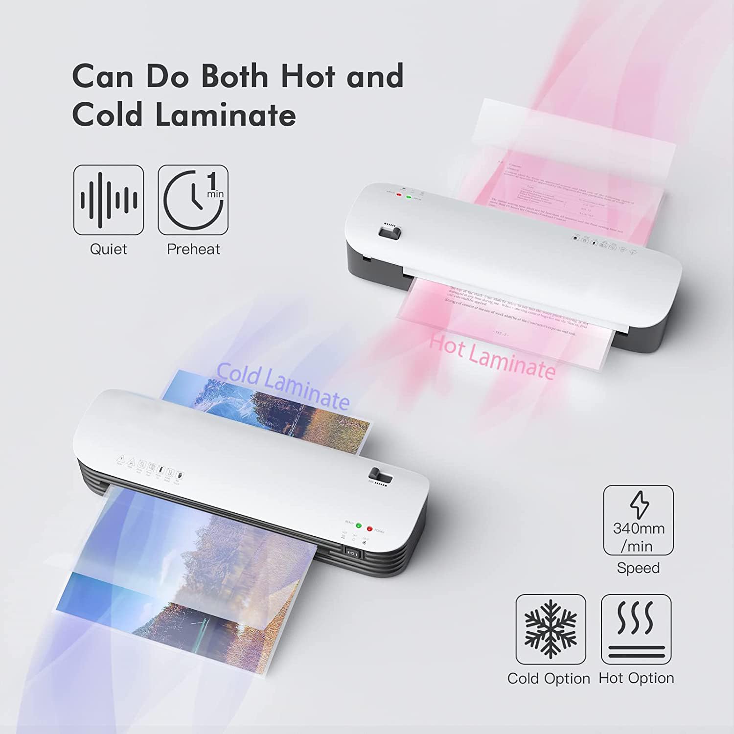 Laminatore da 33 pollici con tecnologia Never Jam, 40 fogli di laminazione, laminatore termico A3 4 in 1 con trimmer e arrotondatore angolare per ufficio, scuola, affari e uso domestico