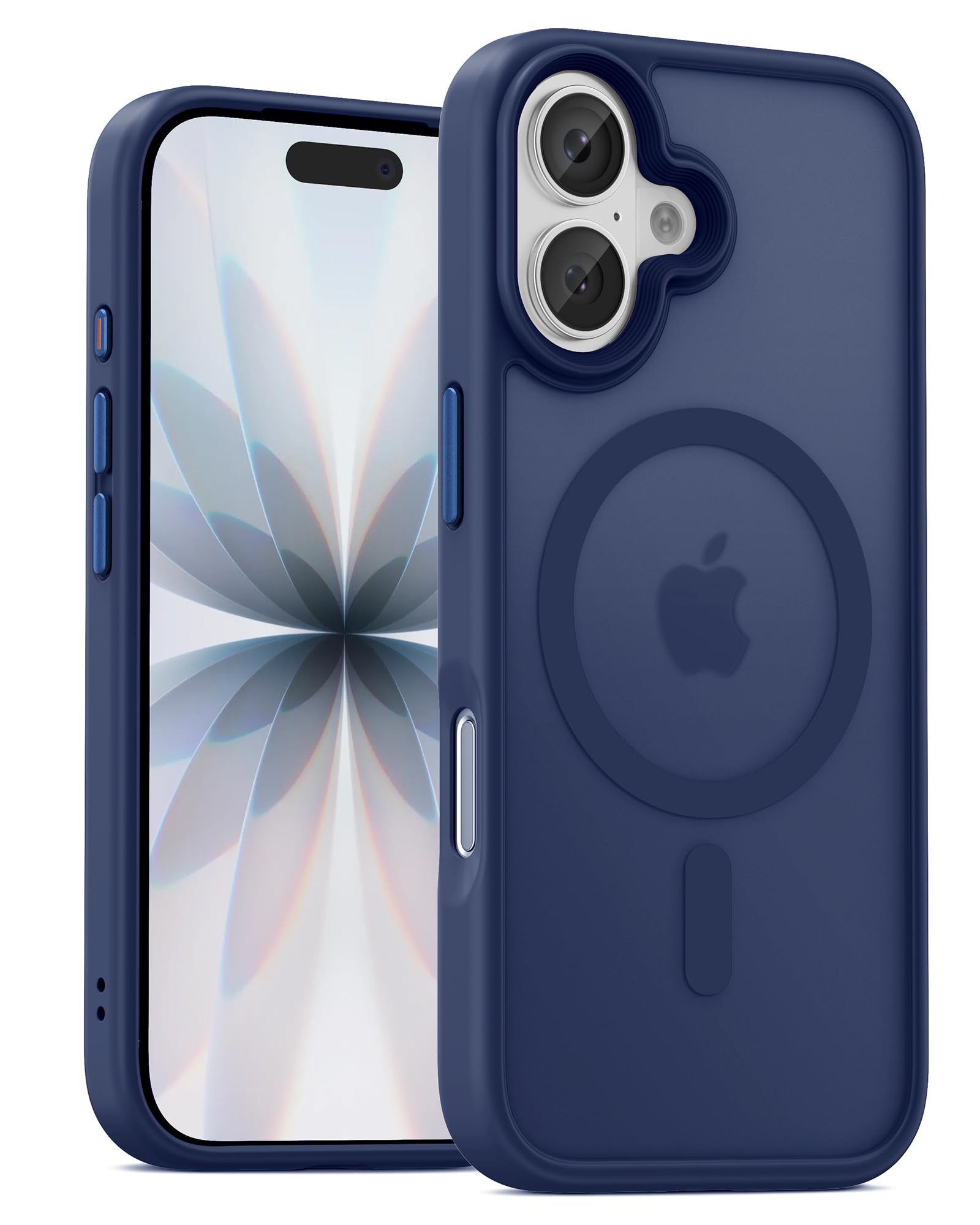 UNBREAKcable For iPhone 17 Case for MagSafe, Full Camera Protection, Built-in Magnetic Ring, Shockproof, Scratch-Resistant, Translucent Matte Mobile Phone Case for iPhone 17 Case 6.3 Inch, Deep Blue