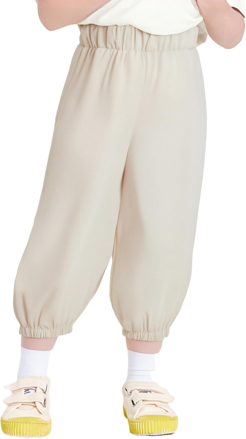 Baby Boys Girls Cotton Trousers Casual Ankle Pants Loose Long Bloomers