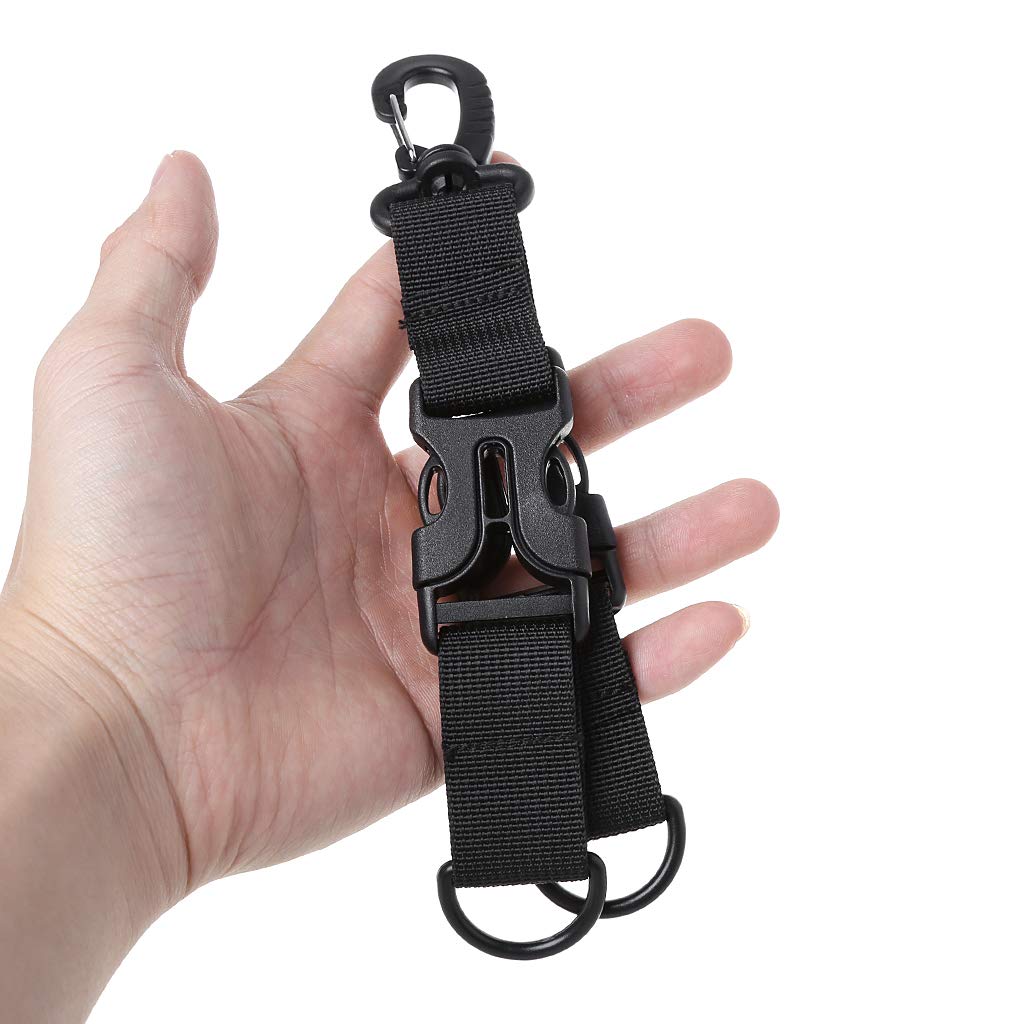 Chaîne porte-clés molle tactique en nylon résistant, boucle d