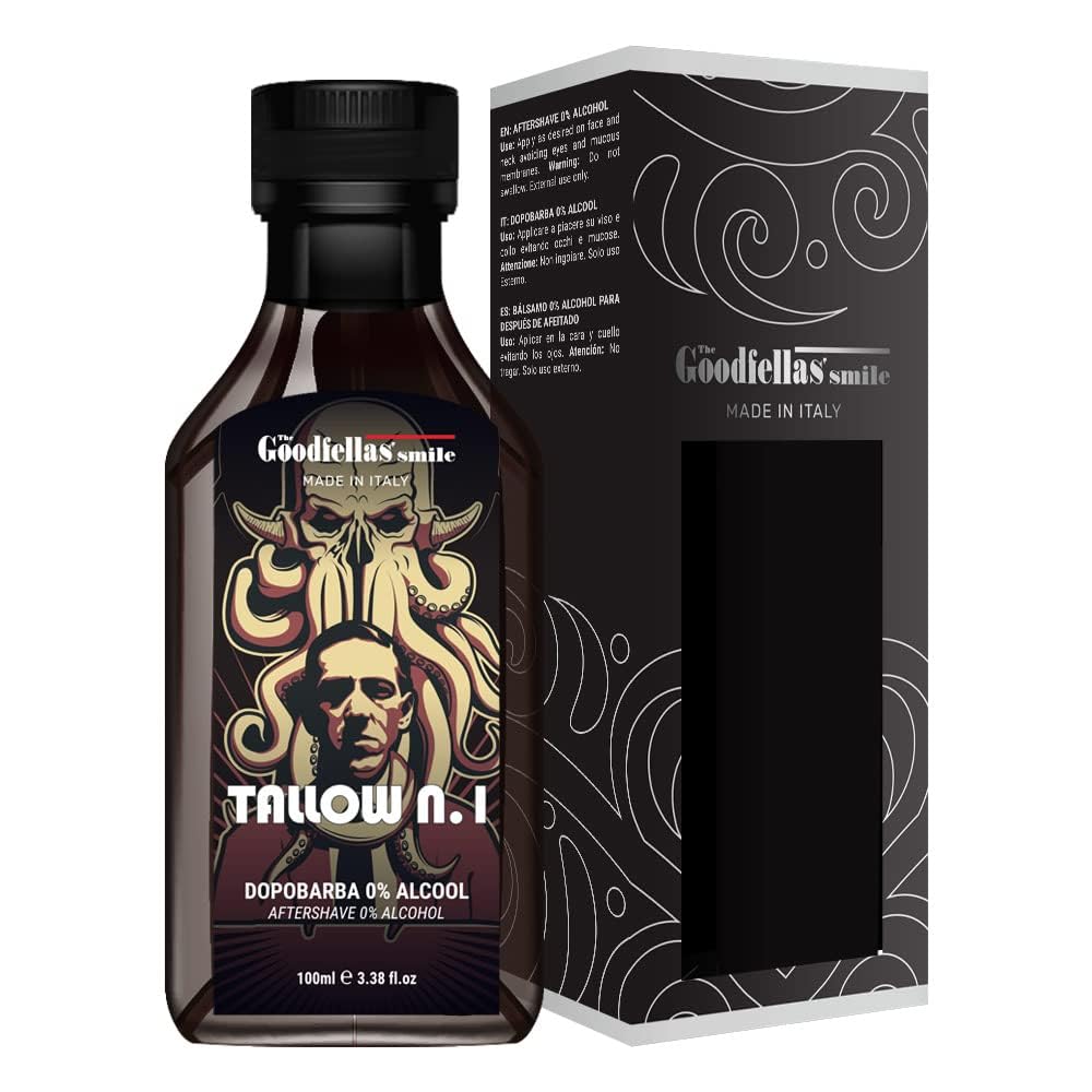 The Goodfellas' smile, TALLOW n.1 Shave Soap and Afltershave Splash Bundle, Made in Italy