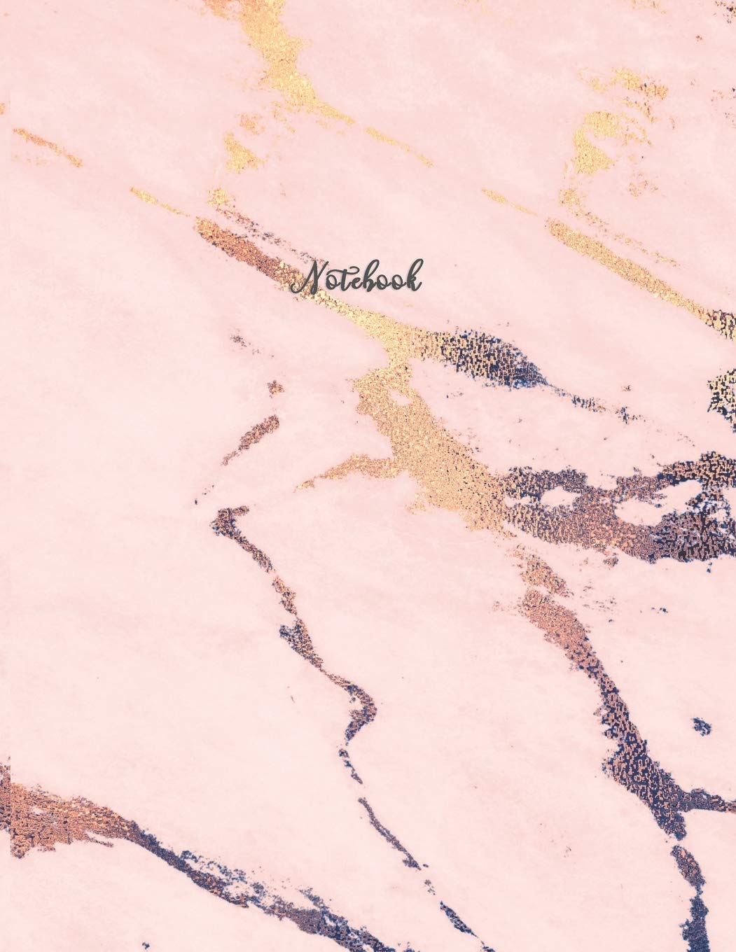 Dot Grid Notebook: Dotted Grid Notebook Journal for Journaling, Dotted Pages, Large (8.5 x 11 inches) | Pink Rose Marble Background