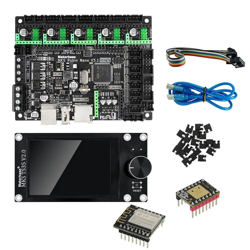 TwoEagles MKS Robin Nano V3.1 32bit 168MHz Controller Motherboard TS35 Touchscreen Display WIFI Modul Robin Board Fit UART3 Dual Z-Achse (With WIFI TMC2209 TS35)