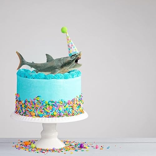 Miniatura 10 de Higherbros Mosasaurus - Juguete de tiburón con mandíbulas que se abren el Megalodon de 11 pulgadas, figura de acción realista de animales marinos,