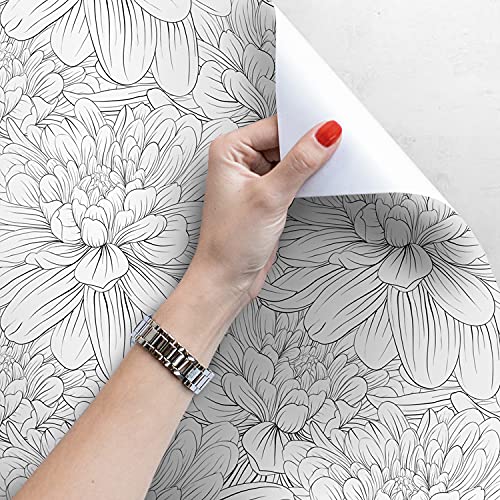 Papier Peint 360x250 cm Auto-Adhésif Lotus Géométrique pour Salon