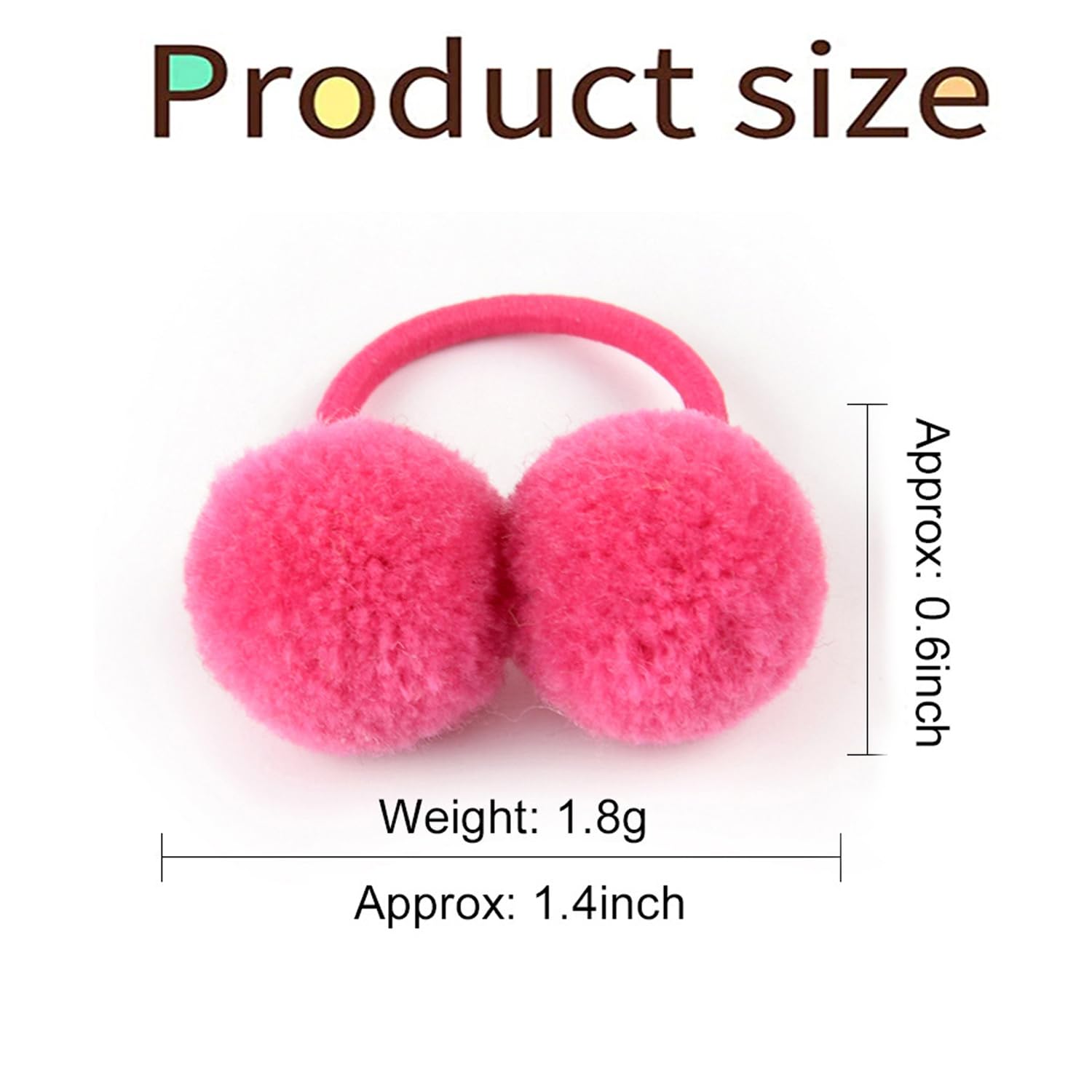 30 lazos para el pelo con pompones para bebés, elásticos suaves, accesorios para el cabello para bebés y niñas (color claro)