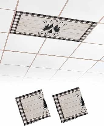 Sunflower Gnomes Fluorescent Light Covers - 4x2 Ft Magnetic Panels, 3 Pack, Botanical Design For Office, Classroom