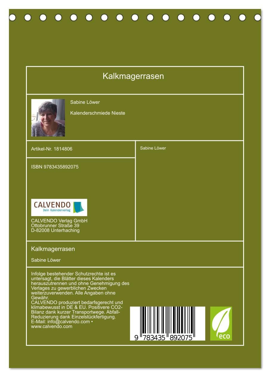 Kalkmagerrasen (Tischkalender 2025 DIN A5 hoch), CALVENDO Monatskalender: Ein schützenswerter Lebensraum (CALVENDO Natur)