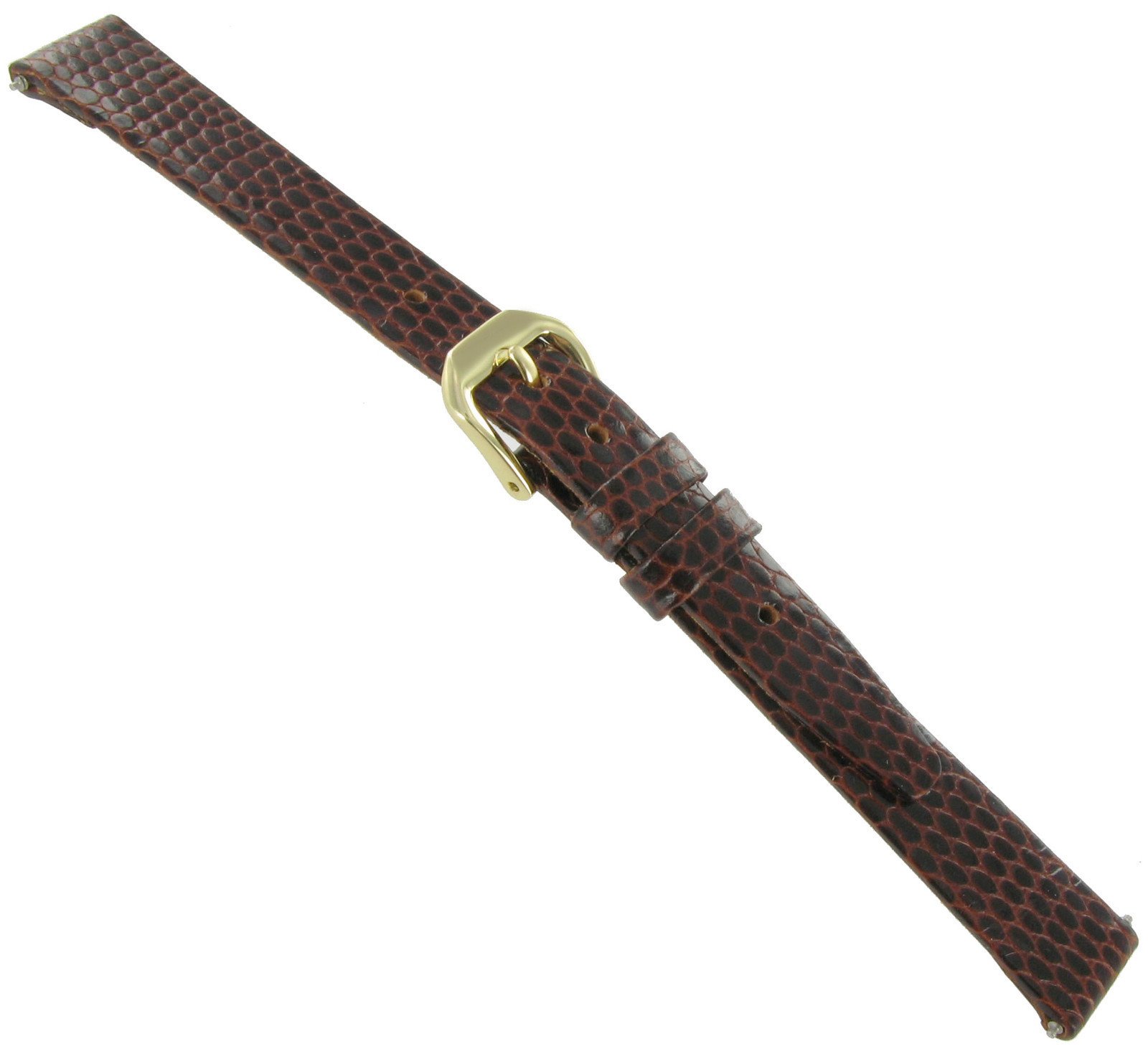 13mm Kreisler Brown Lizard Grain Genuine Leather Ladies Watch Band Reg