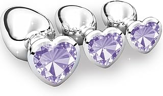 3 Pièces Butt Plug en Métal,Plug Anus Sex Toýs Homme Femme,Sextoys Unisexes,Plugs anale debutant Grand Moyenne Petite taille Plugs,Sex Toys Couple,Sexes Plaisir Femme Sextoys(Violet clair)