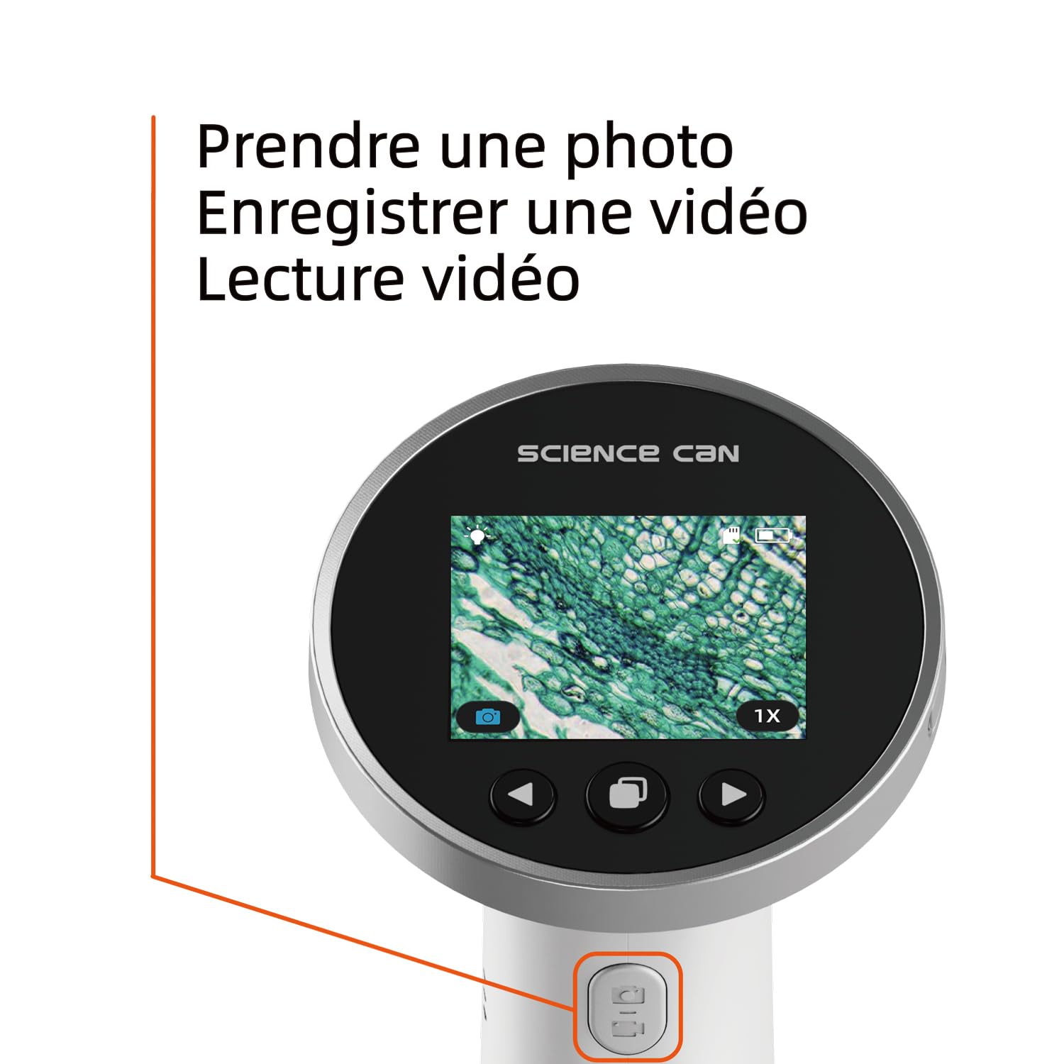 Canal Toys - So Science - Microscopio Video Vision 1000 per bambini a partire da 8 anni – Microscopio elettronico portatile con schermo HD - Zoom ad alta precisione - Kit STEM educativo scientifico