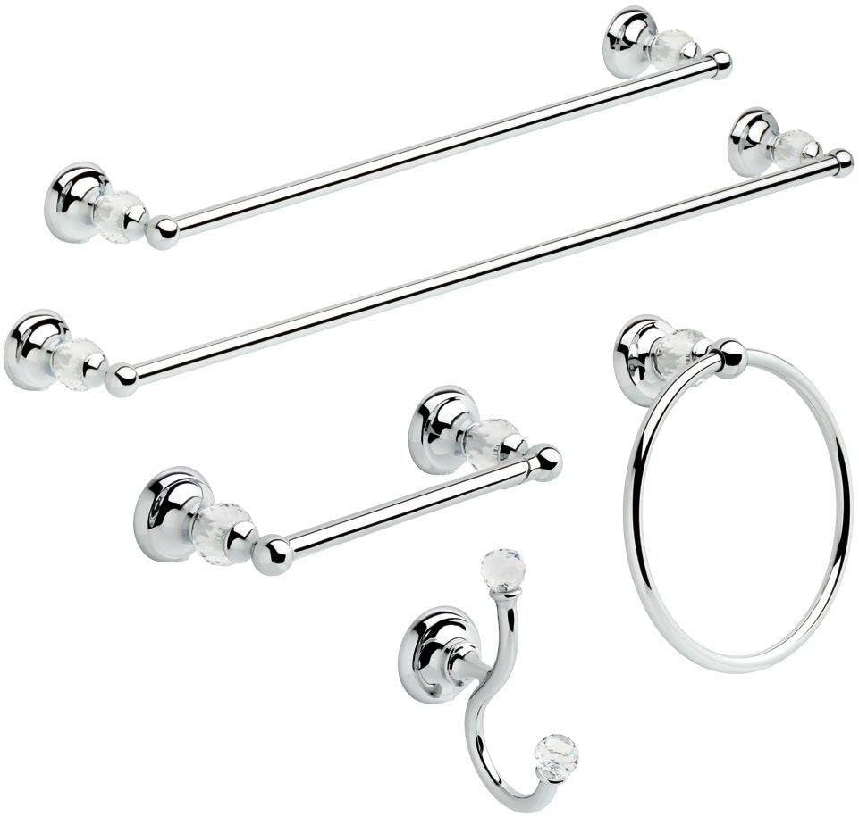 Delta Faucet NOR18-CHC Nora Towel Bar, Chrome & Clear