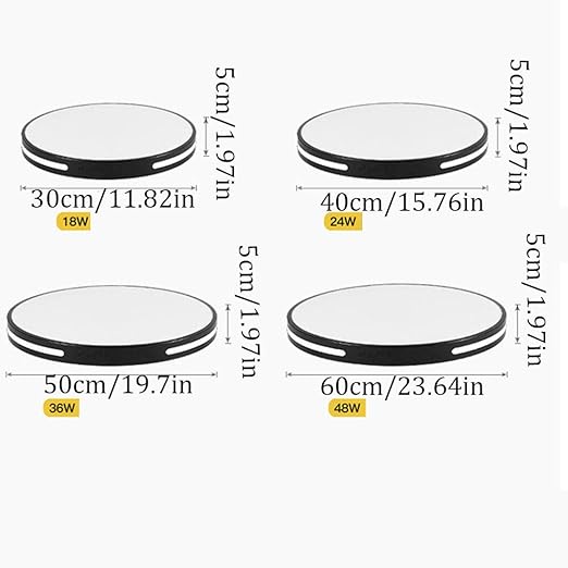 CSSYKV LED Plafondlamp Modern Minimalistisch Huishoudelijke Plafondlamp Driekleurig Dimmen Rond Ultradunne Slaapkamer Lamp Voor Keuken Restaurant Balkon Vaste Verlichting 60cm Zwart 50cm 40cm photo 3