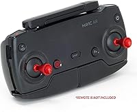 Vista 5 de Ultimaxx Práctico y eficaz control remoto de pulgar Joystick Accesorios de repuesto para DJI Mavic Air y Mavic 2 mando a distancia (rojo+negro)