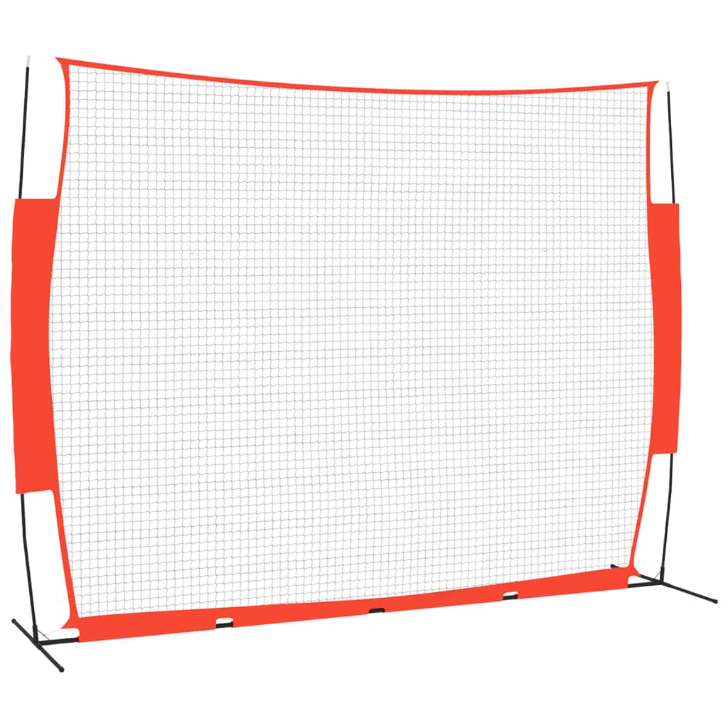 vidaXL Baseball Netz, Tragbares Übungsnetz für Baseball Training, Baseball Rebounder Netz für Hof Rasen, Trainingsnetz für Erwachsene Kinder, Rot Schwarz Stahl Polyester