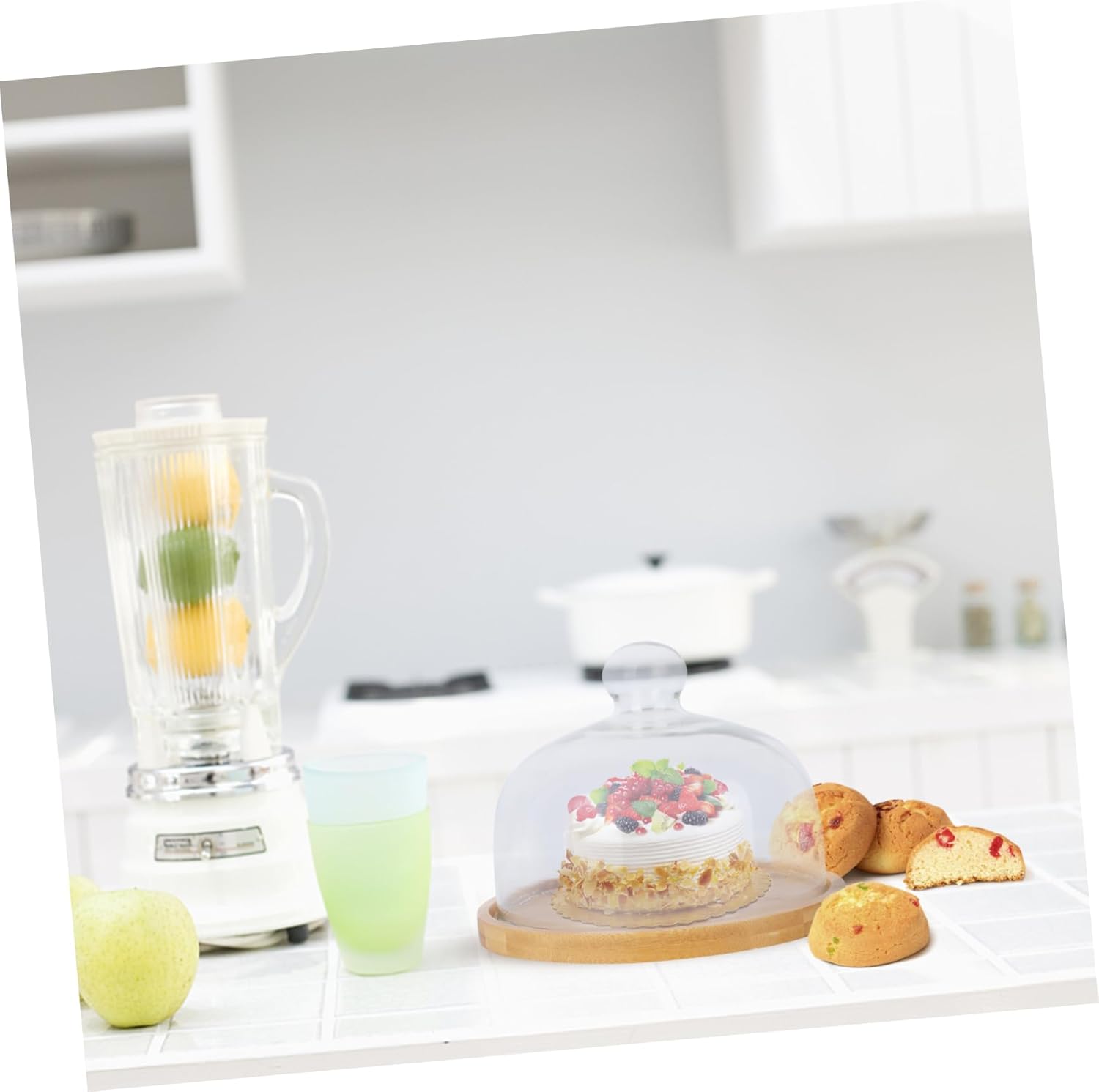 Food Grade Blown Glass Cake Cover European Style Cake Carrier Storage and Display