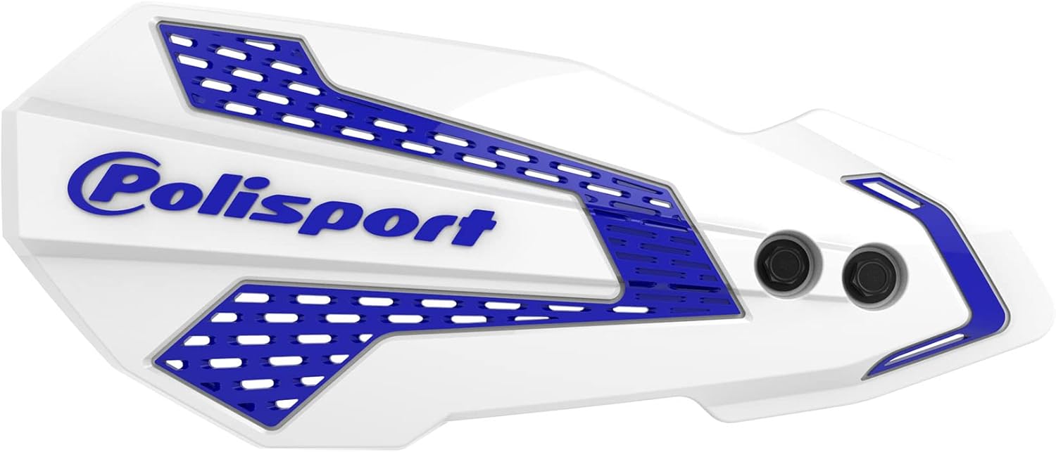 Polisport 8308200016 MX Flow Perch Mount Handguard - White/Blue