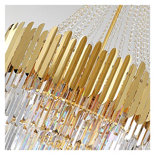 Lustre en spiral d'escalier en cristal pour sublimer les hauts plafonds
