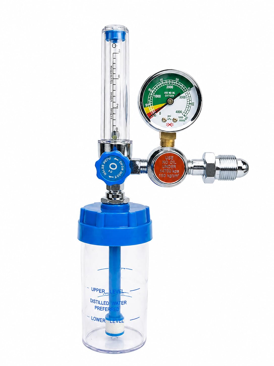 Oxygen Flow Meter Regulator with Adjustment Valve | Flowmeter with Pressure Gauge & Humidifier Bottle | Oxygen Regulator Kit for Home & General Use-picture-18