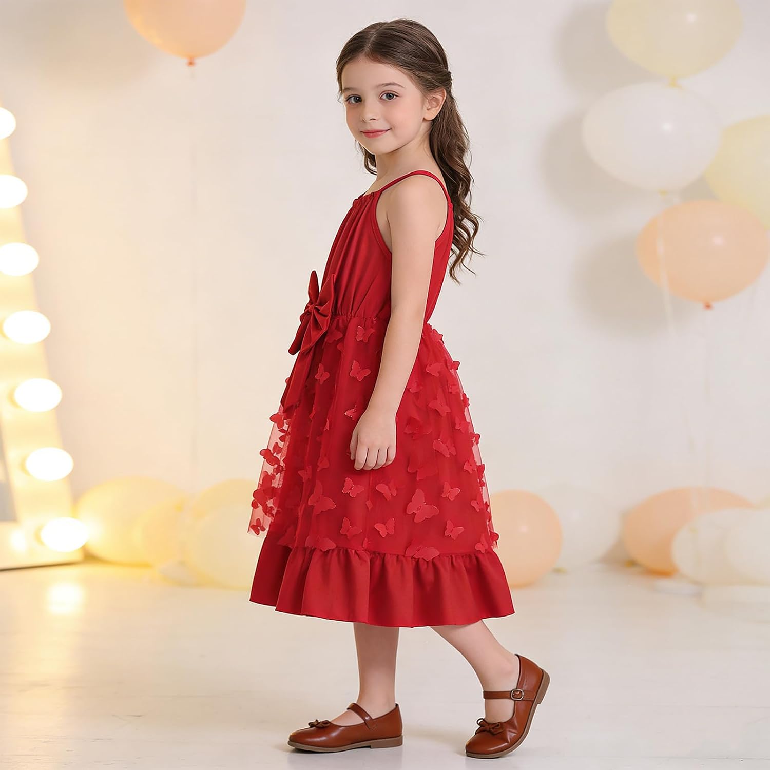 Girls Butterfly Dresses for Toddler Kids Birthday Tulle Tutu Party Summer Spring Dress 2-10 Years