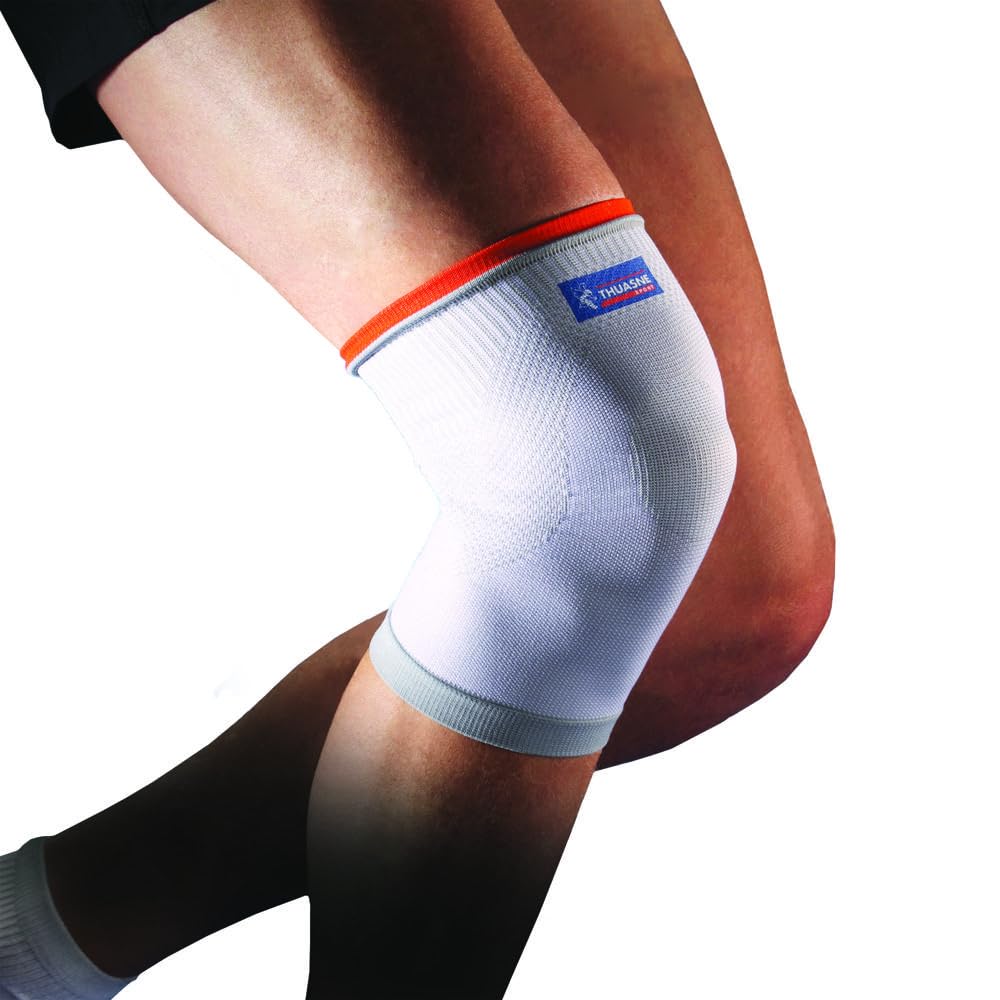 Thuasne Sport - Genouillère de Maintien - Genou Douloureux, Reprise d'Activités Sportives - Tricot Compressif - Indice de Maintien 1/​3 - Dispositif Médical CE - Taille L