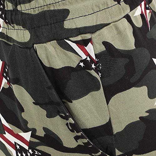 Image of Trusha Dresses Women's Slim Fit Multicolour Army Print Track Pants /Joggers /Trouser ( Size 28 inch To 32 inch Inches, Green, Xl )