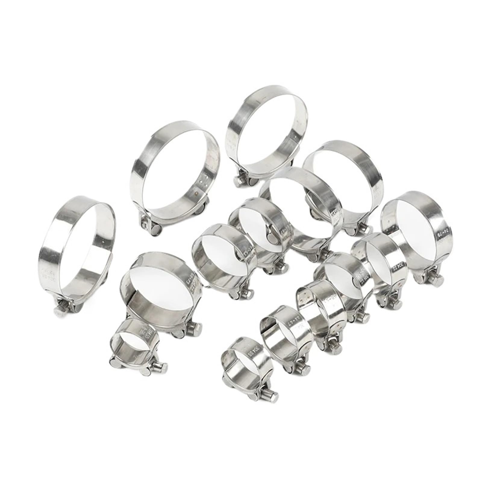Colliers De Serrage En Acier Inoxydable L'acier inoxydable renforce les clips de carburant de tuyau d'eau d'air circulaire de tuyau de serrage(227mm-239mm(1pcs))