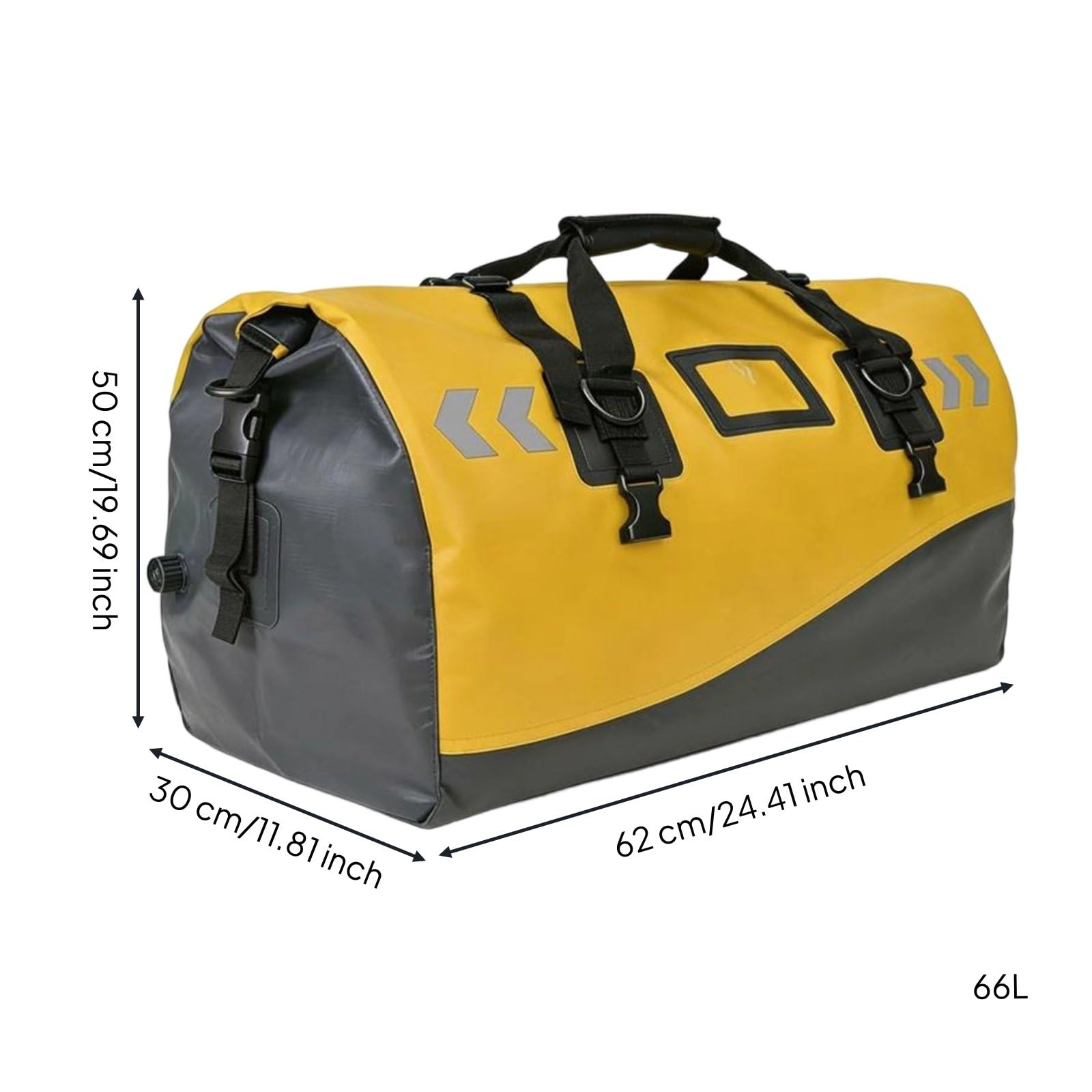 predolo Zaino Borsone da Immersione Grande Capacità Borsone Impermeabile 66L Convertibile 3 in 1 Sacco Stagno per Subacquei, Campeggio, Immersioni, Spiaggia, 66L