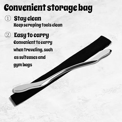 Miniatura 3 de Herramienta de masaje muscular de acero inoxidable, Herramienta de masaje muscular para atletas, Herramienta de masaje de tejido profundo ancho,