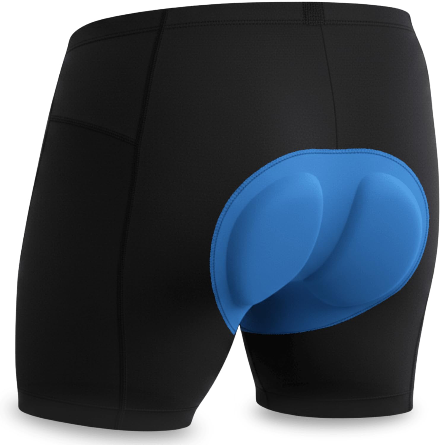 HiLo sports KOMFORO™ Calzoncillos de ciclismo para hombre, acolchados para bicicleta eléctrica y bicicleta, con canal de alivio