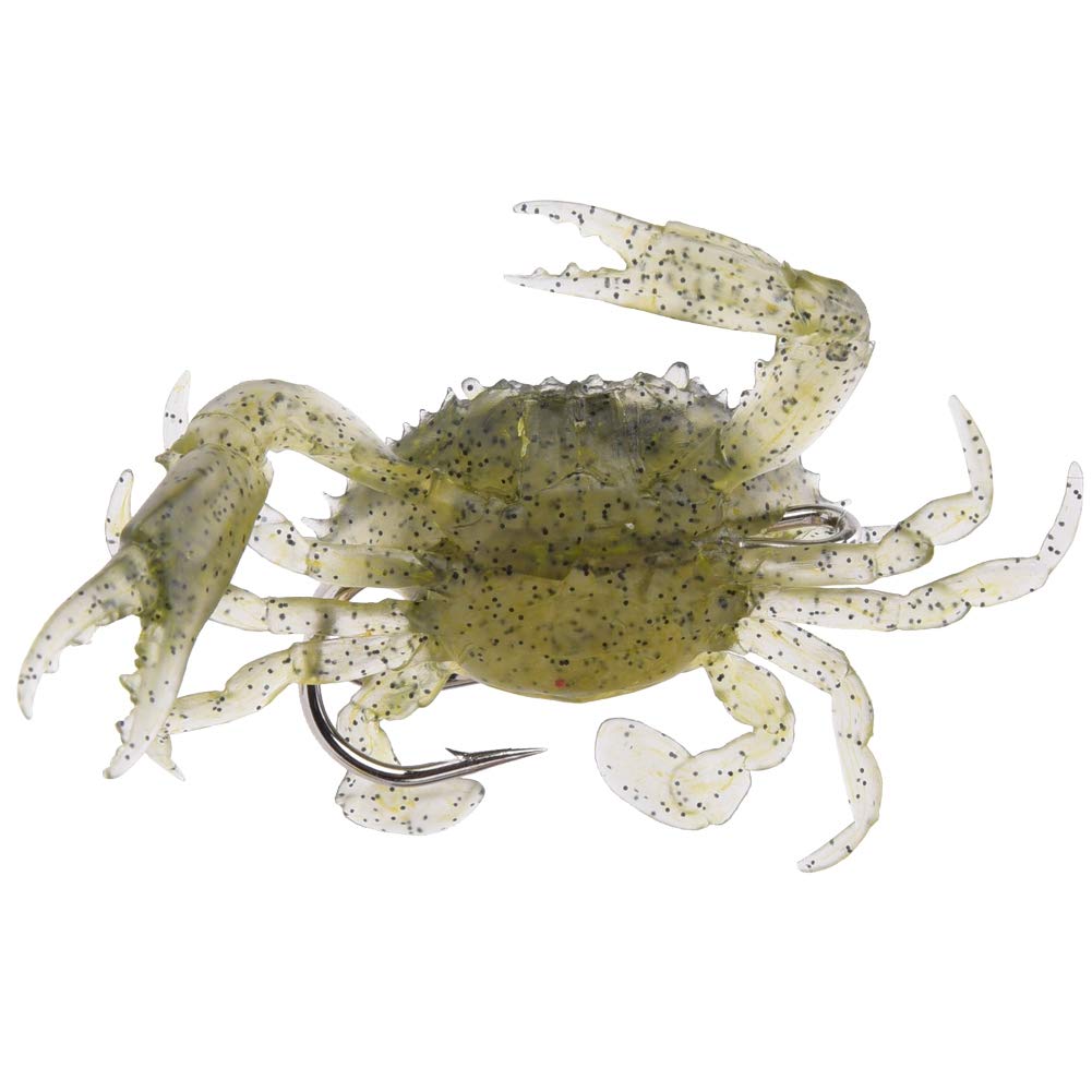 OVNSHVN Leurre Crabe 3D – 6 Pièges Souples Avec Hameçons, Pour Pêche En Mer Et En Rivière