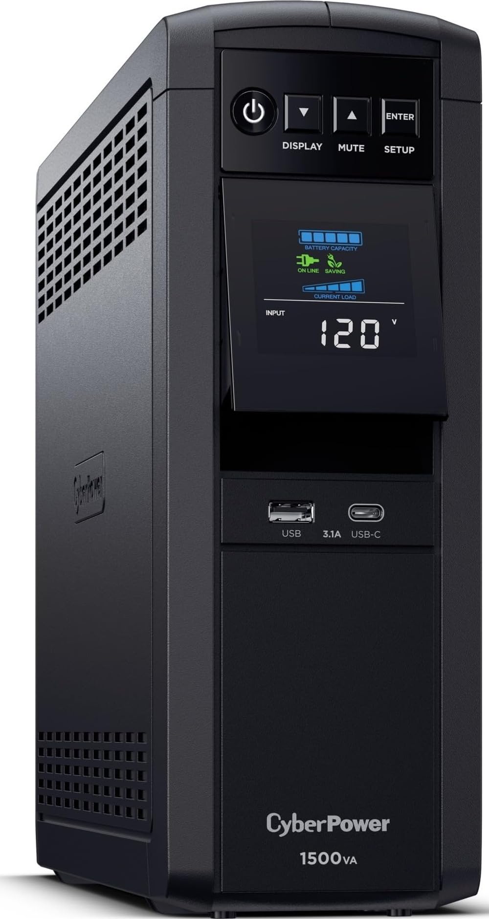 Cyberpower Cp1500Pfclcd Pfc Sinewave Ups Battery Backup And Surge Protector, 1500Va/1000W, 12 Outlets, Avr, Mini Tower, Ul Certified | Backup, Surge Protector, 1500Va/1000W, 12 Outlets, Avr Mini-Tower 1500Va
