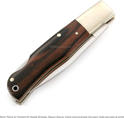 Miniatura 7 de EZSMITH Kit de fabricación de cuchillos - Bobcat Lockback - Serie de cuchillos plegables de bricolaje - Kit de piezas - sin asas - caja de regalo -