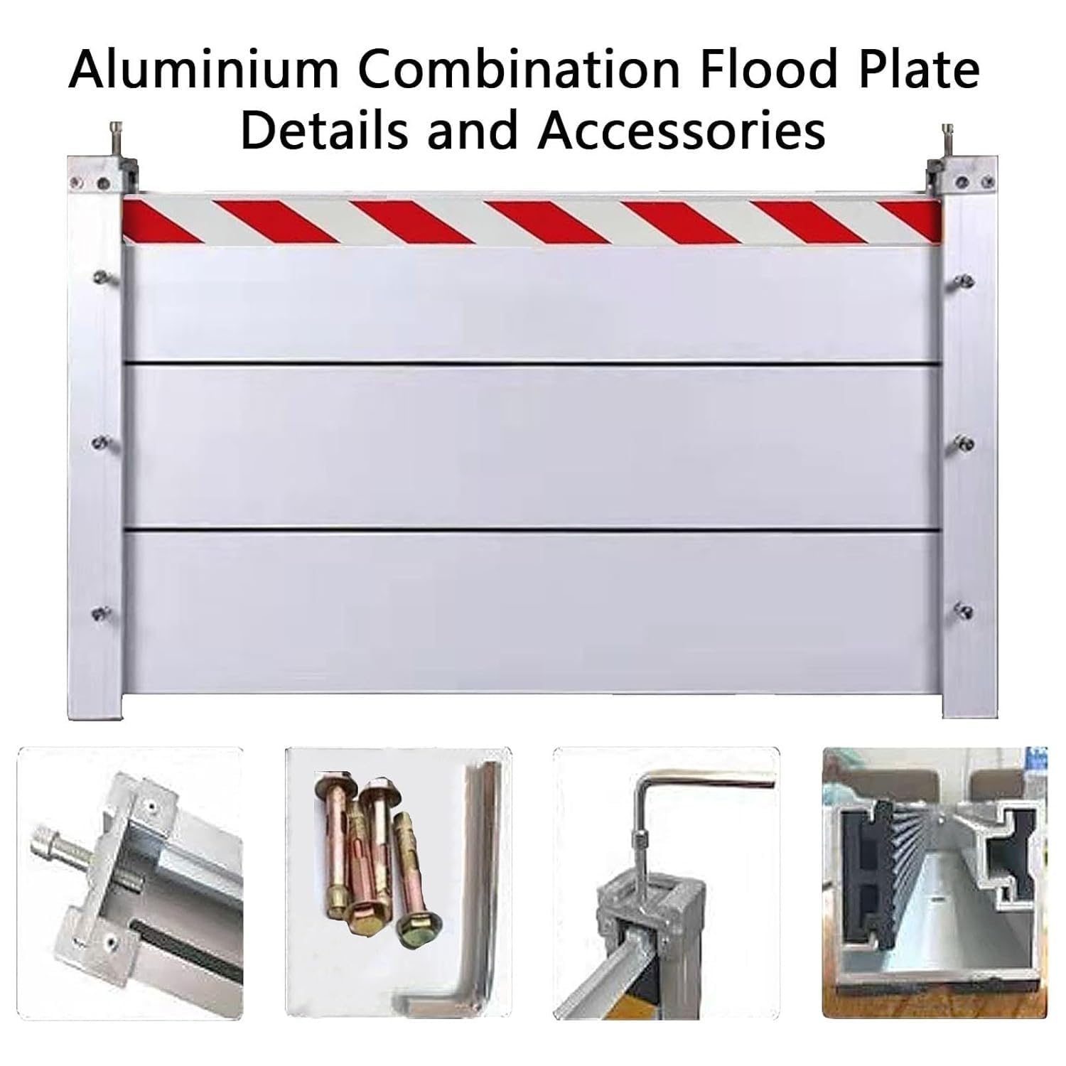 Barrera Anti Inundaciones Puertas L83-293cm Muro De Contención De Agua 20cm High Protección contra Inundaciones Barrera Anti-Inundaciones