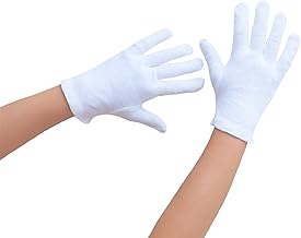 Oblique-Uniuqe® Kinder Baumwoll Handschuhe in weiß - auch für kleine Erwachsenenhände geeignet