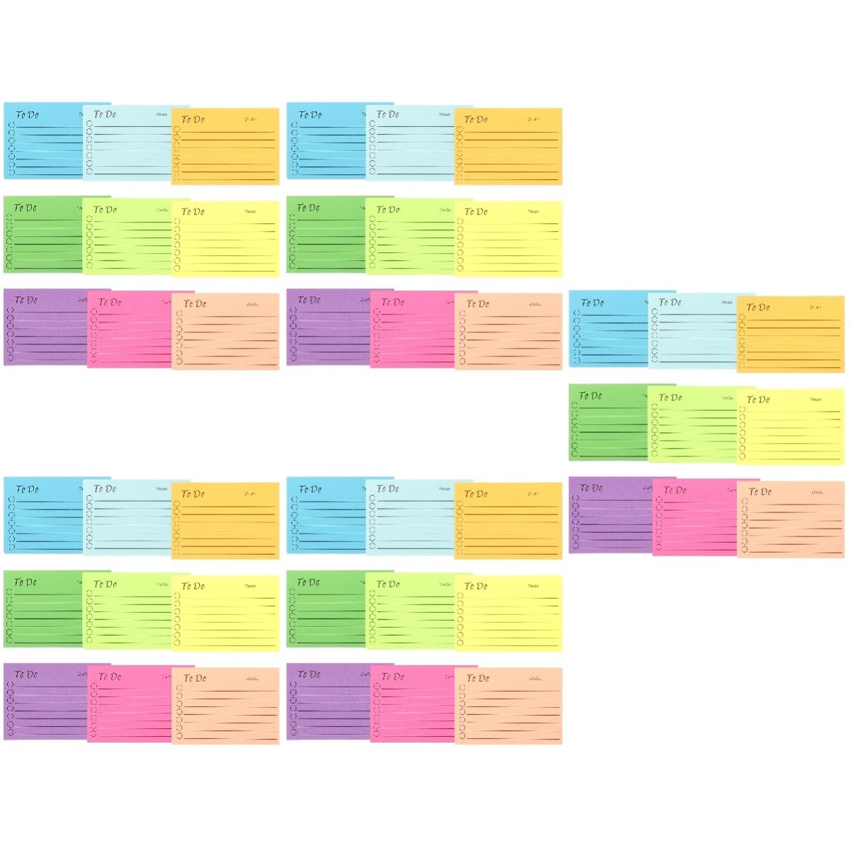Lurrose 5 Ensembles Bloc-Notes Adhésifs Fluorescents Stylo Papeterie Pastel Bloc-Notes Bloc-Notes Bloc-Notes Autocollants De Bureau Bloc-Notes Coloré Avec Lignes Marqueurs Expo 9 pièces * 5