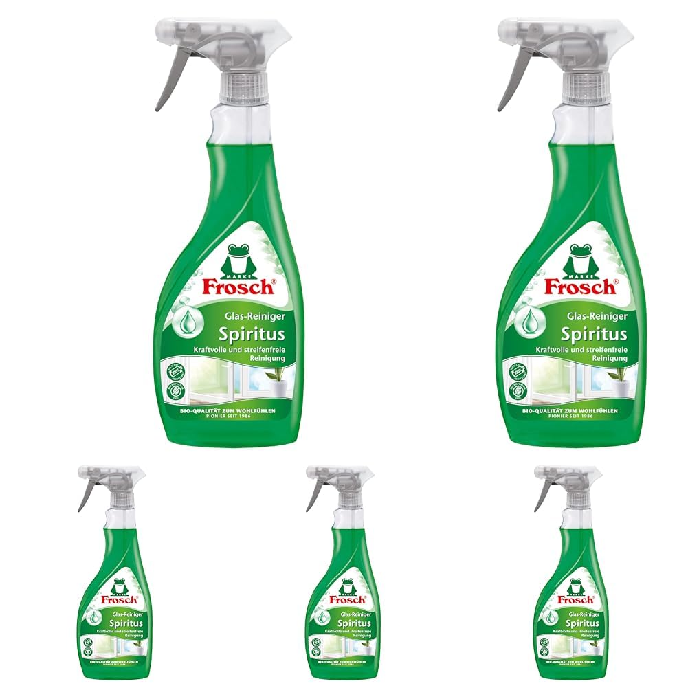 Frosch Glas-Reiniger Spiritus, 500 ml(5er Pack)