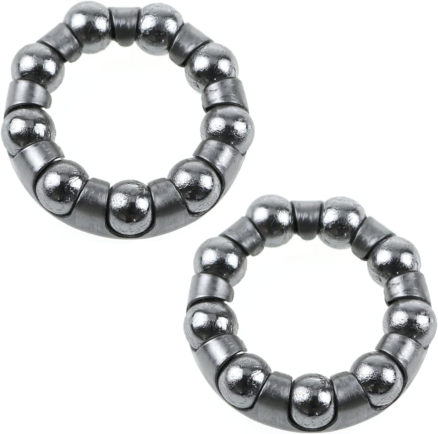 Bike Ball Crank Bearing 2PCS 1/4 inch x 9 Balls Stainless Steel Bike Axle Wheel Ball Frame Bearing, Bicycle Ball Bearings Retainer