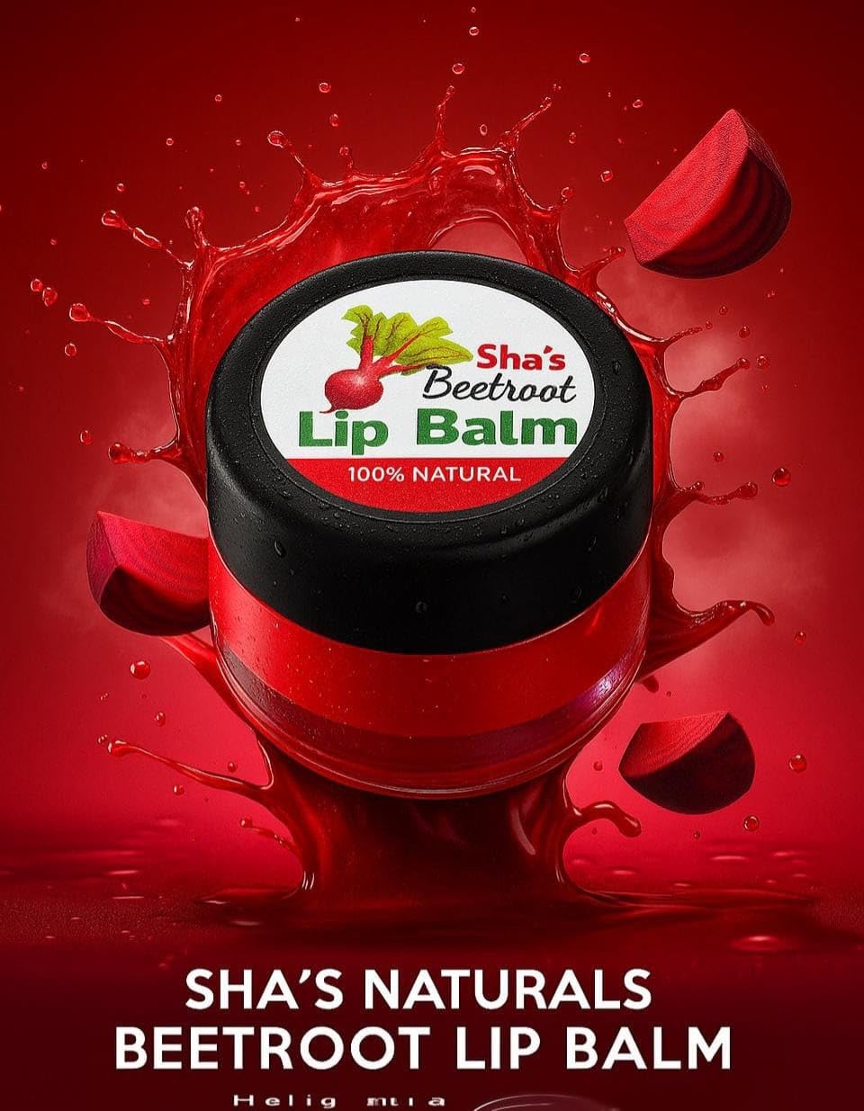 SHAS NATURALS Beetroot Lip Balm, 100% Organic, Dark Lips Lightening Formula, Nourishing & Hydrating (8 GRAM)