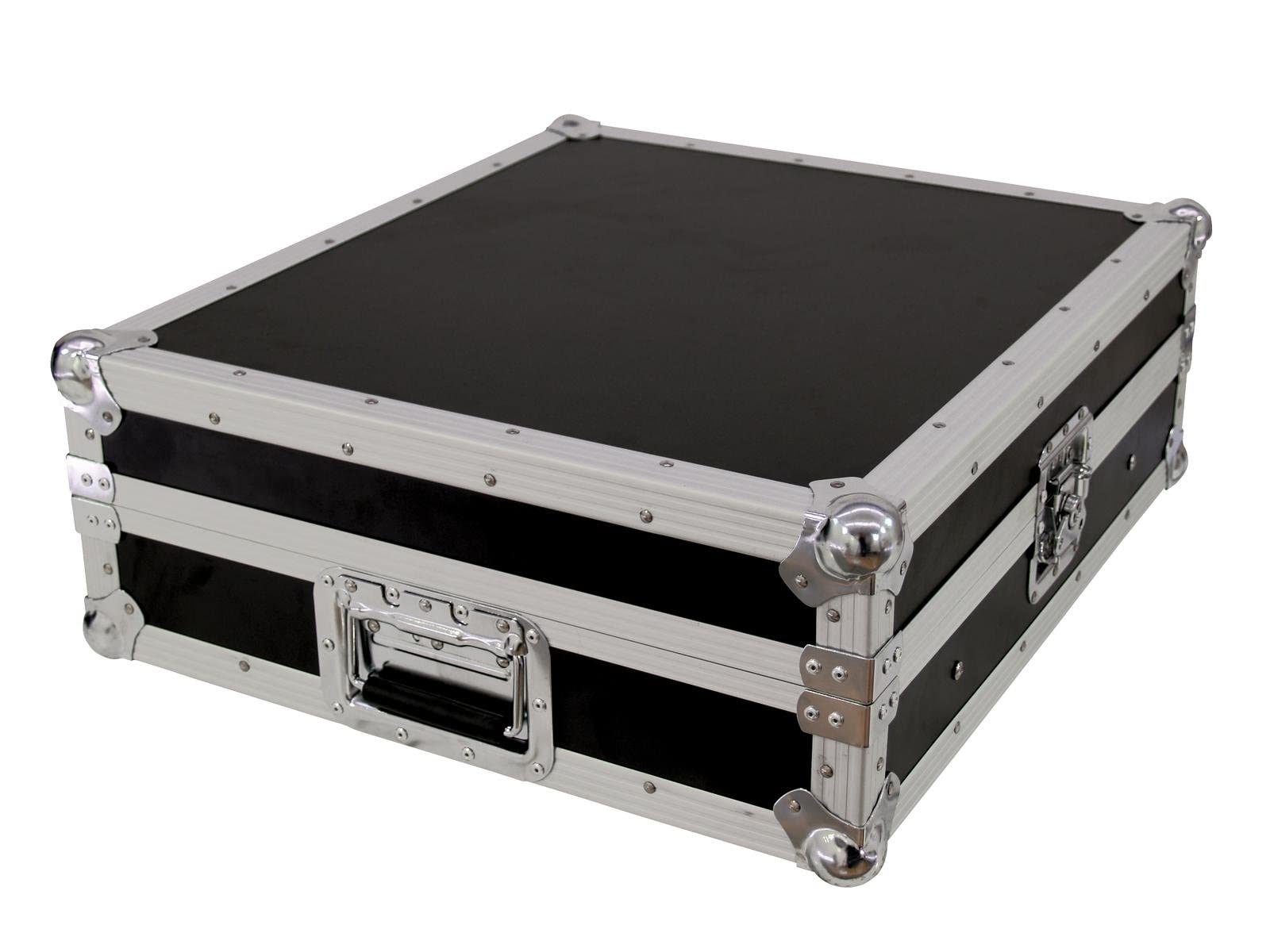 ROADINGER Mixer-Case Profi MCB-19, schräg, sw, 12HE | Flightcase für 483-mm-Geräte (19")