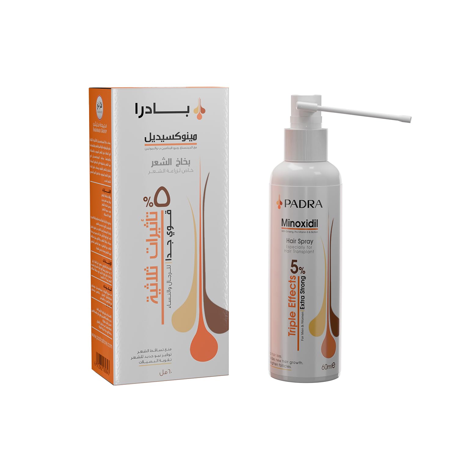 Padra Minoxidil 5% Hair Spray Triple Effects