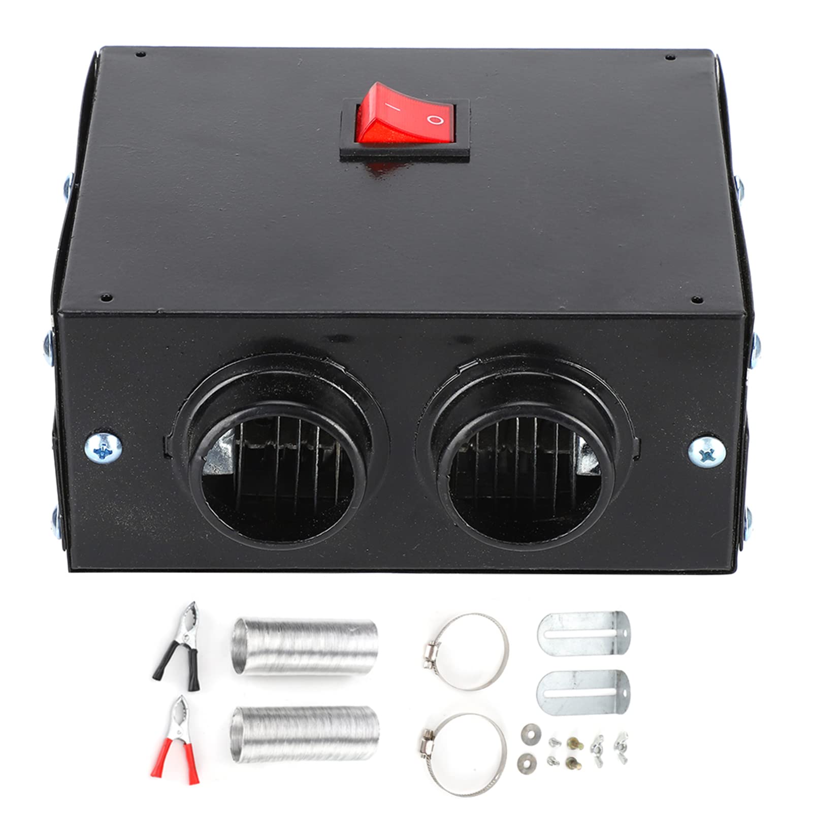 Riscaldatore Portatile per Auto e Camion 24V 600W, Sbrinatore e Deumidificatore Silenzioso con Ventilatore, Termoventilatore Rapido in Ferro Resistente per Parabrezza(24 V)