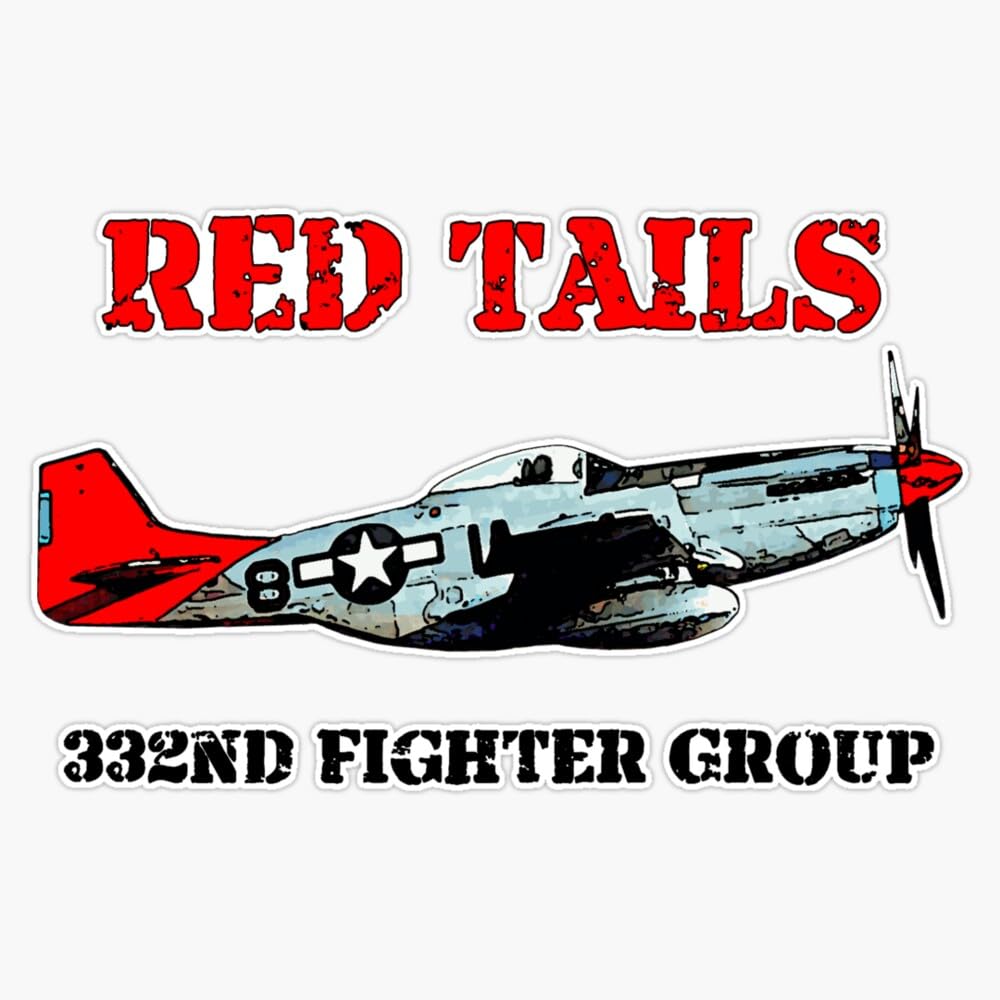 LAD Studio Red Tails Window Bumper Sticker Decal 5""