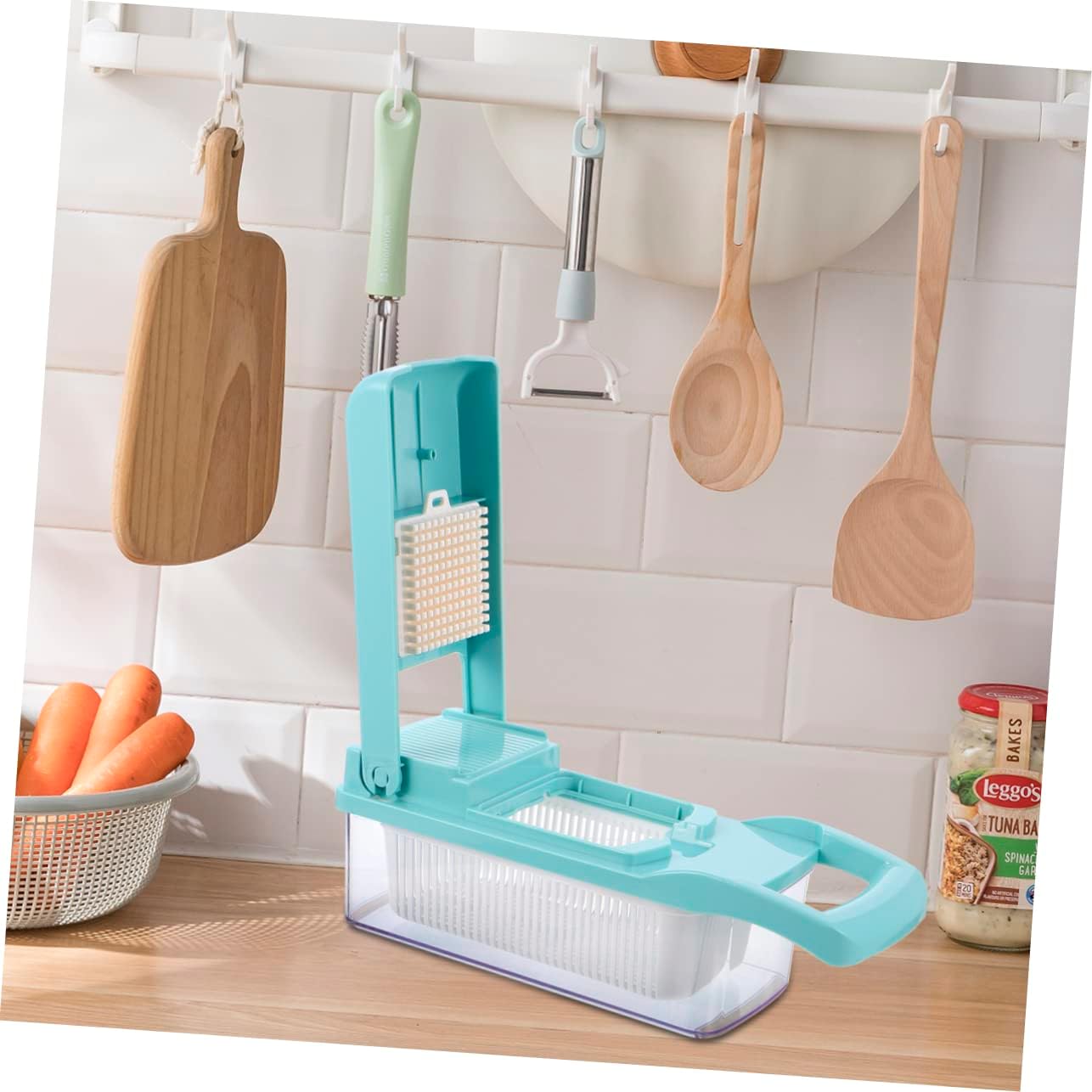 PRETYZOOM Multifunctional Vegetable Chopper Slicer and Grater with Egg White Separator Anti-skid Design for Easy Use for Slicing Shredding and Food Preparation